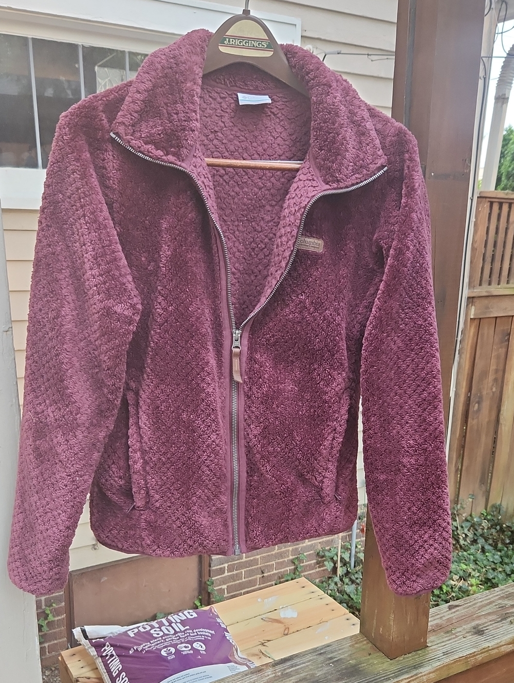 Columbia Women's Zip-Up Teddy Jacket in Wine